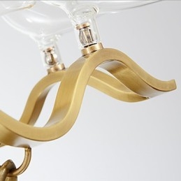 Moderne moderne messingfunktion til designere metallysekrone