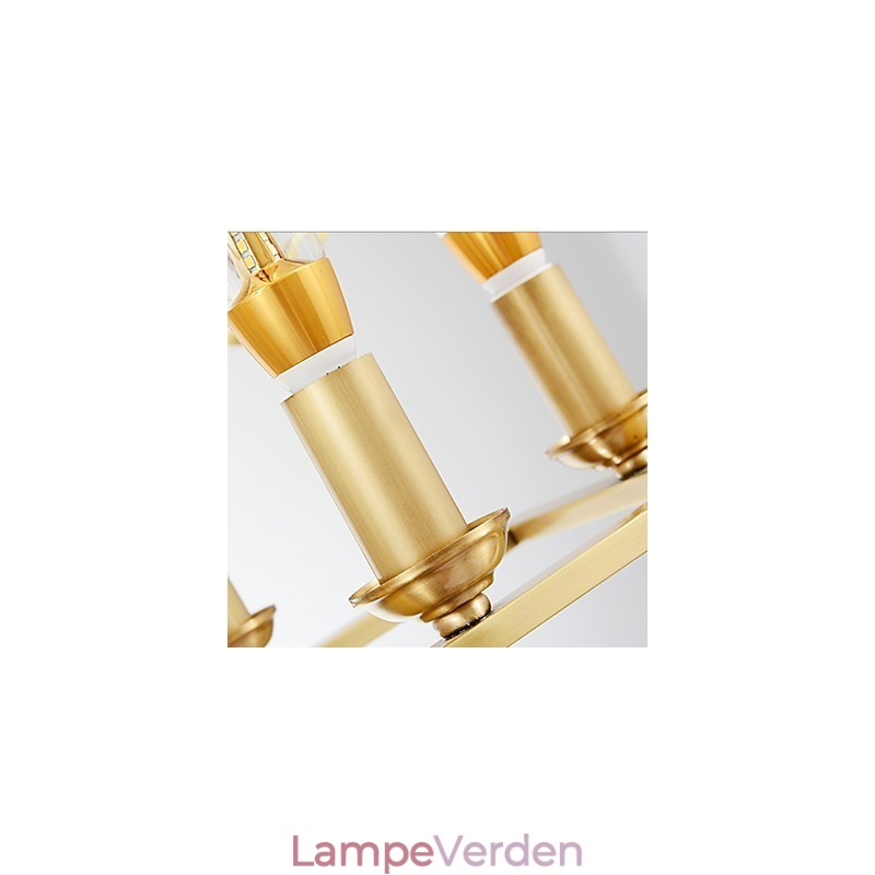 Moderne moderne messingfunktion til designere metallysekrone