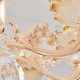 Europæisk stil atmosfære zinklegering Crystal Home lysekrone
