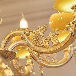 Europæisk stil atmosfære zinklegering Crystal Home lysekrone