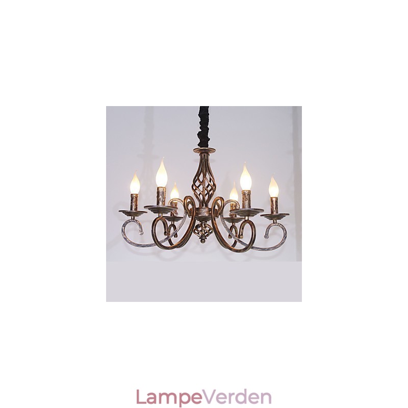 Retro Simple Lampe Kobberfarvet Lampe Stearinlys Lampe