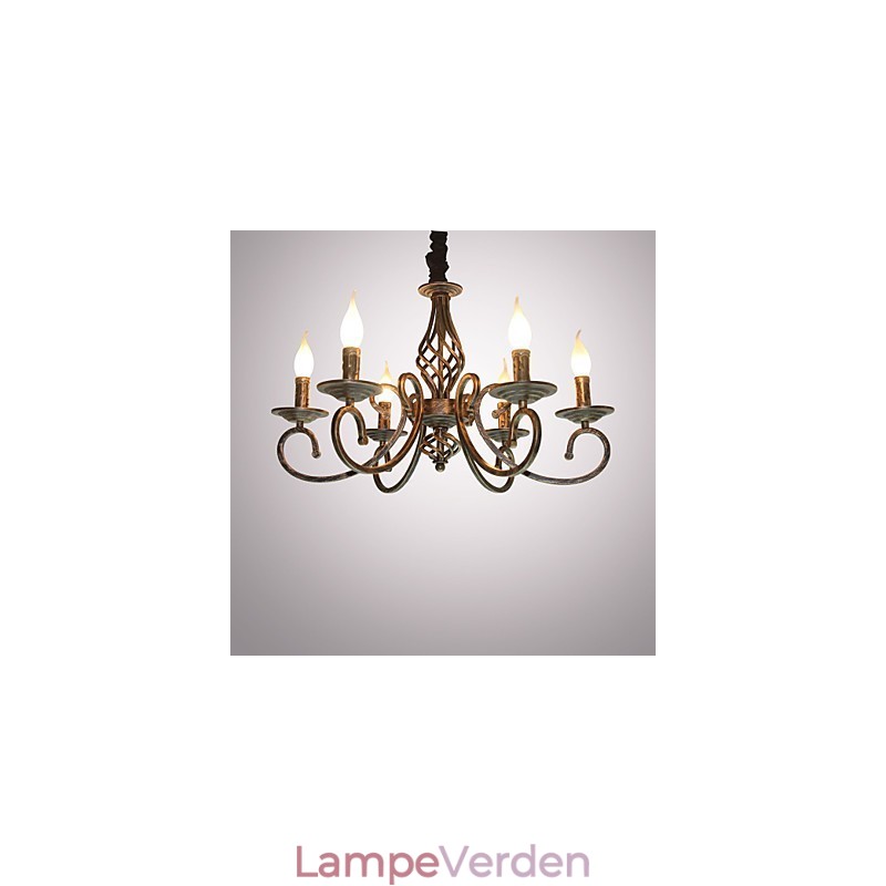 Retro Simple Lampe Kobberfarvet Lampe Stearinlys Lampe