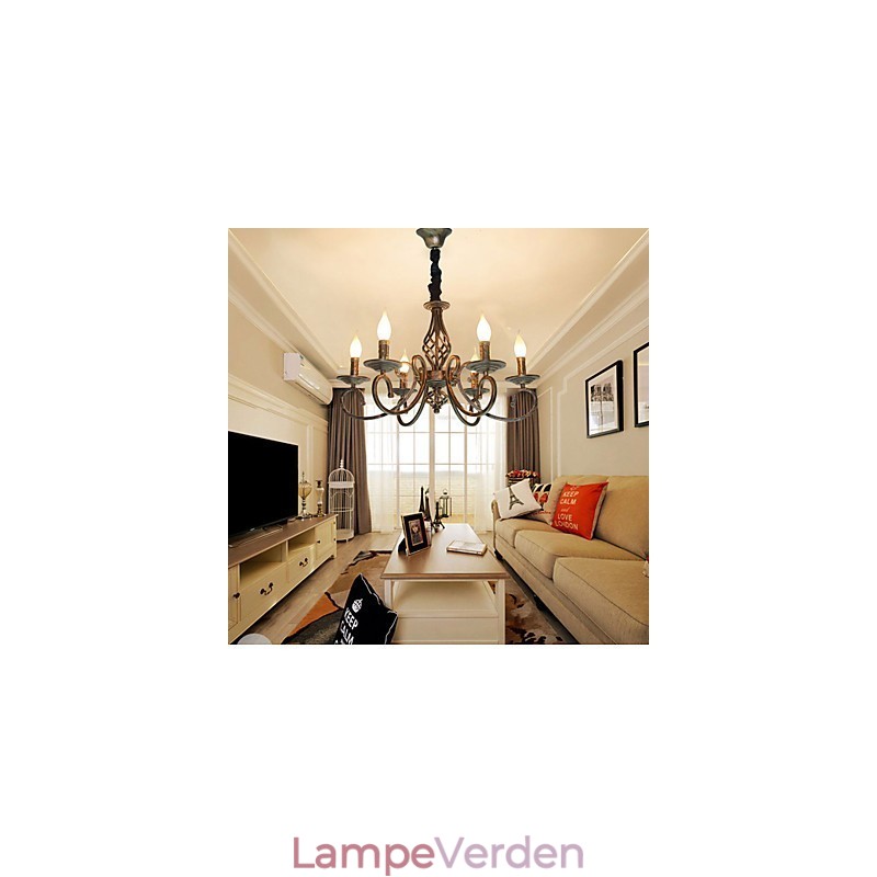 Retro Simple Lampe Kobberfarvet Lampe Stearinlys Lampe