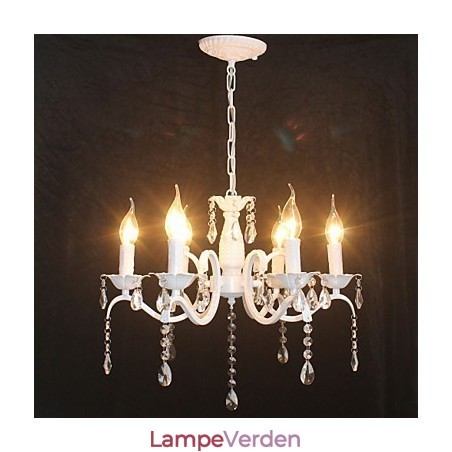 Lysekrone Moderne Krystal Mini Candle Style Jernlampe Lamper Lysekrone Moderne Krystal Mini Candle Style Jernlampe Lamper