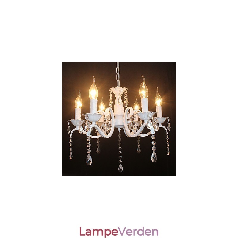 Lysekrone Moderne Krystal Mini Candle Style Jernlampe Lamper
