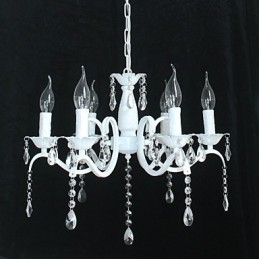 Lysekrone Moderne Krystal Mini Candle Style Jernlampe Lamper