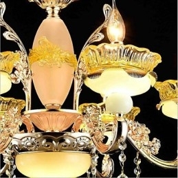 Traditionel klassisk galvaniseret funktion til Crystal Mini Style Metal 8 Bulbs lysekrone