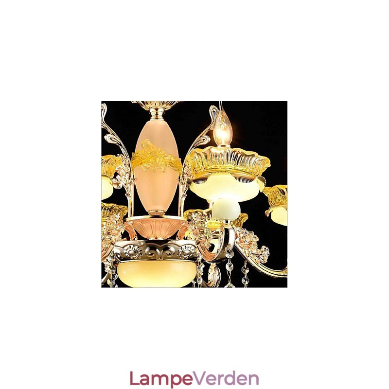 Traditionel klassisk galvaniseret funktion til Crystal Mini Style Metal 8 Bulbs lysekrone