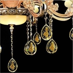 Traditionel klassisk galvaniseret funktion til Crystal Mini Style Metal 8 Bulbs lysekrone