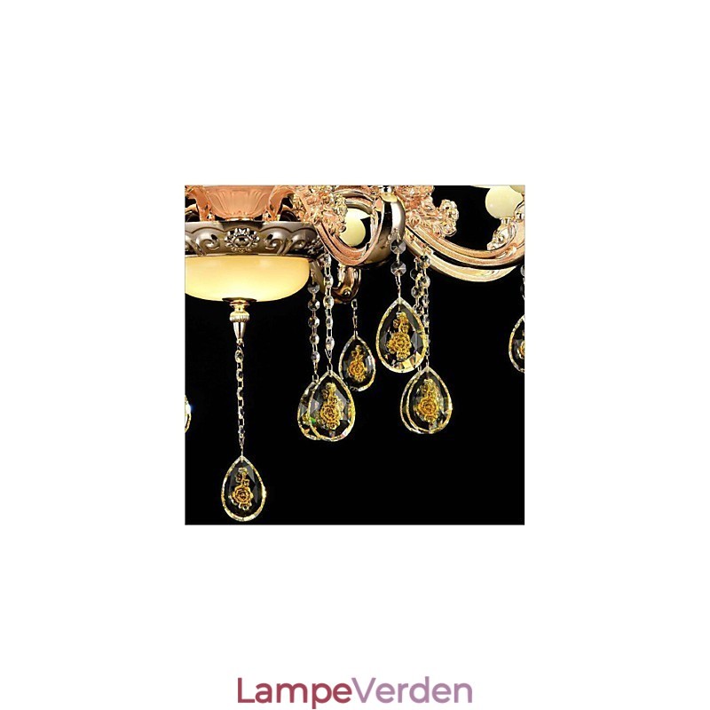 Traditionel klassisk galvaniseret funktion til Crystal Mini Style Metal 8 Bulbs lysekrone