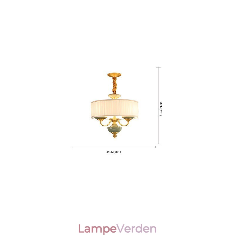 Alle kobber lysekrone Jade dekorative lysekrone