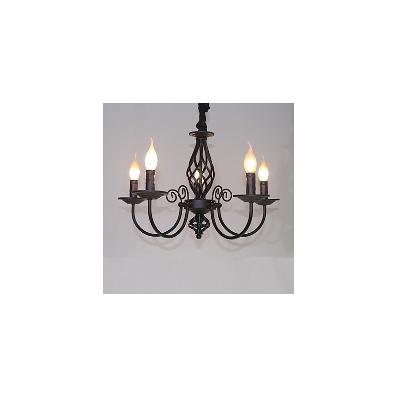 Moderne Moderne Traditionel Klassisk Vintage Retro Andre funktioner til Mini Style stearinlys stil Metal lysekrone