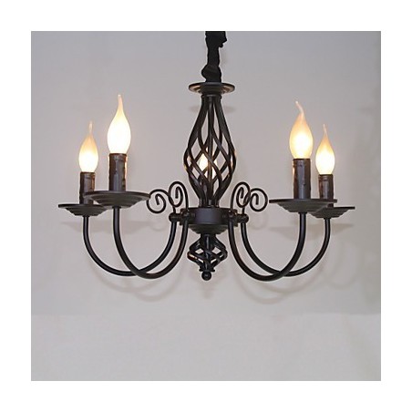 Moderne Moderne Traditionel Klassisk Vintage Retro Andre funktioner til Mini Style stearinlys stil Metal lysekrone Moderne Moderne Traditionel Klassisk Vintage Retro Andre funktioner til Mini Style stearinlys stil Metal lysekrone