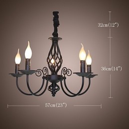 Moderne Moderne Traditionel Klassisk Vintage Retro Andre funktioner til Mini Style stearinlys stil Metal lysekrone