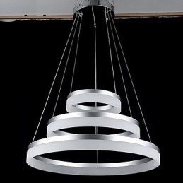 Runde lysekrone Lys Belysning Moderne Akryl Lamper Luksuriøse Tre Ringe Loftslamper