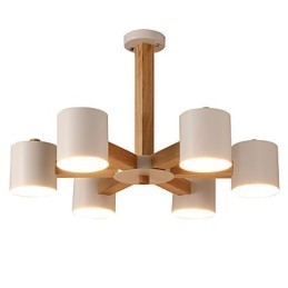 Lysekrone med 6 lys Moderne Moderne Traditionel Klassisk Vintage Country Wood Feature til træ