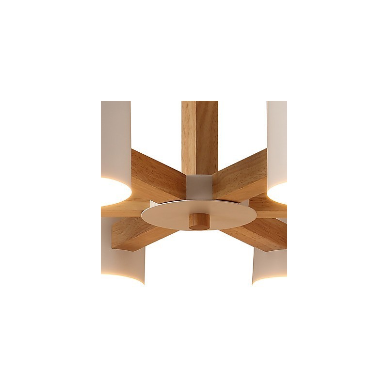 Lysekrone med 6 lys Moderne Moderne Traditionel Klassisk Vintage Country Wood Feature til træ