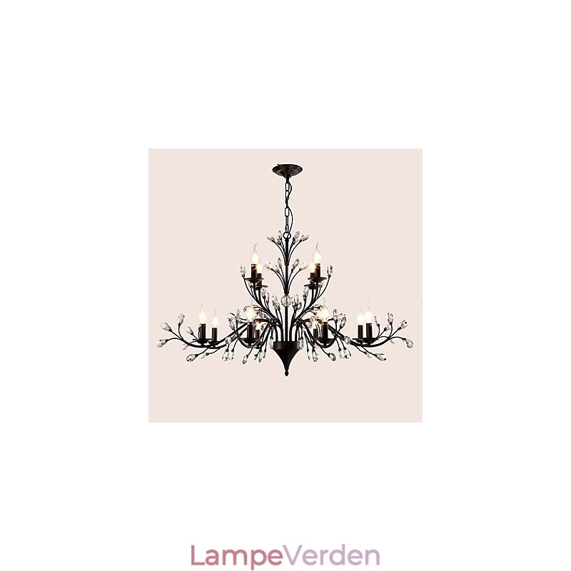 12 lys krystal lysekrone moderne moderne traditionel klassisk vintage retro land maleri funktion