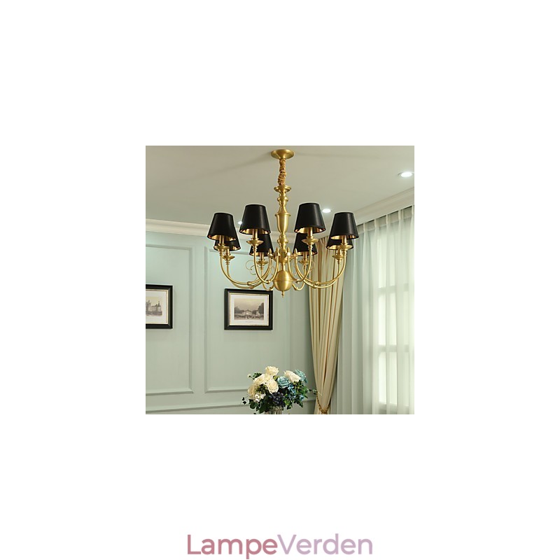 Lysekrone Traditionel klassisk country messing funktion til Mini Style Metal 8 pærer