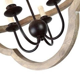Vintage metal amerikansk industriel loft maleri farve træ lysekrone lampe indendørs dekorere pendel lampe