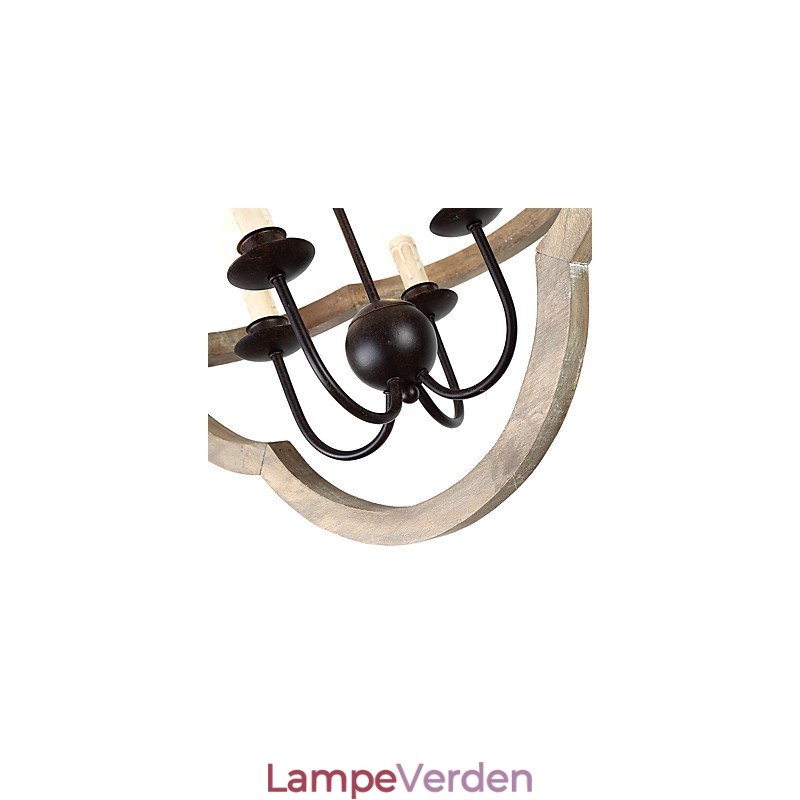 Vintage metal amerikansk industriel loft maleri farve træ lysekrone lampe indendørs dekorere pendel lampe