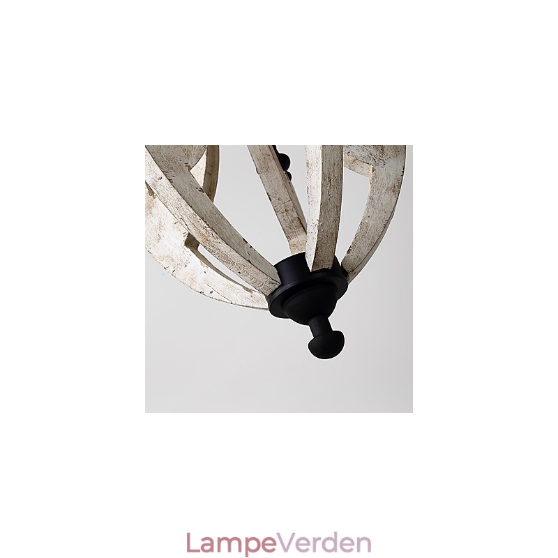 Vintage maleri funktion Mini stil træ bambus lysekrone lampe dekorere Pendant lampe