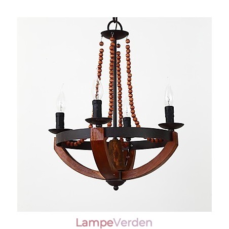 Fire lyse vintage maleri funktion Mini stil træ bambus lysekrone lampe dekorere Pendant lampe Fire lyse vintage maleri funktion Mini stil træ bambus lysekrone lampe dekorere Pendant lampe