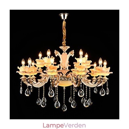 Pendel lys zinklegering funktion til krystal mini stil metal indendørs butikker 15 pærer Pendel lys zinklegering funktion til krystal mini stil metal indendørs butikker 15 pærer