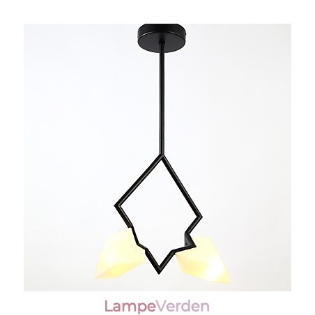 2 lys post moderne metal med glas fersken lysekrone lampe kantinen dekorere pendel 2 lys post moderne metal med glas fersken lysekrone lampe kantinen dekorere pendel