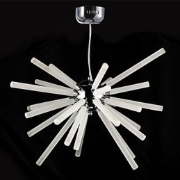 Globe Chrome-funktion til Crystal Metal lysekrone