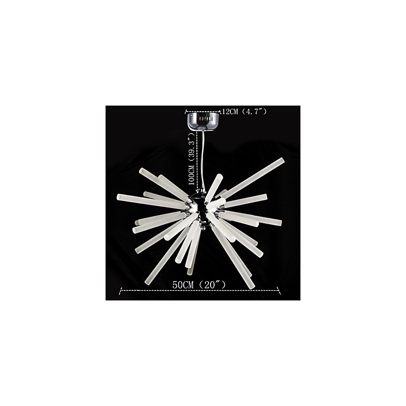 Globe Chrome-funktion til Crystal Metal lysekrone