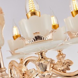 Europæisk stil atmosfære zinklegering Crystal Home lysekrone