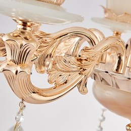 Europæisk stil atmosfære zinklegering Crystal Home lysekrone