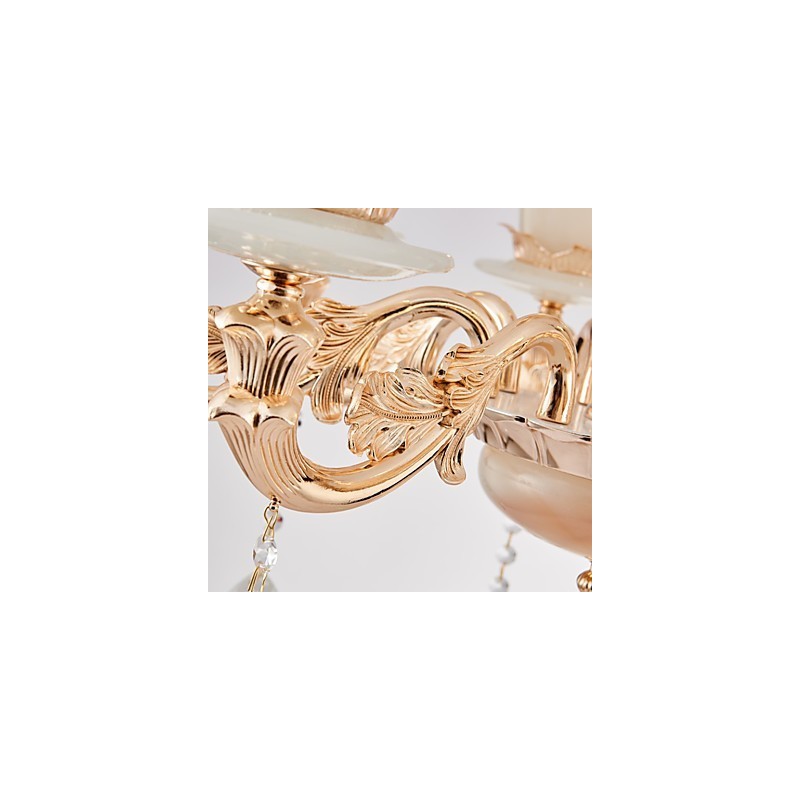 Europæisk stil atmosfære zinklegering Crystal Home lysekrone