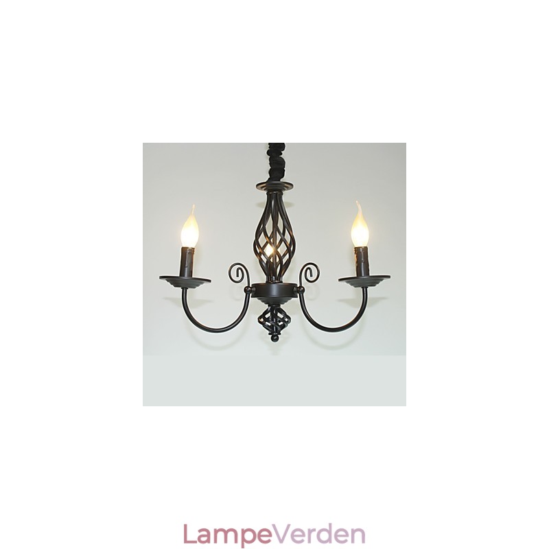 Europæisk stil lysekrone 3 lys lysekrone Simple Lights Creative Iron stearinlys Lamper
