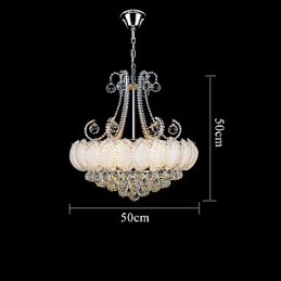 Moderne luksus lysekrone Crystal Pendel Diameter 50CM Indeholder 8 pærer