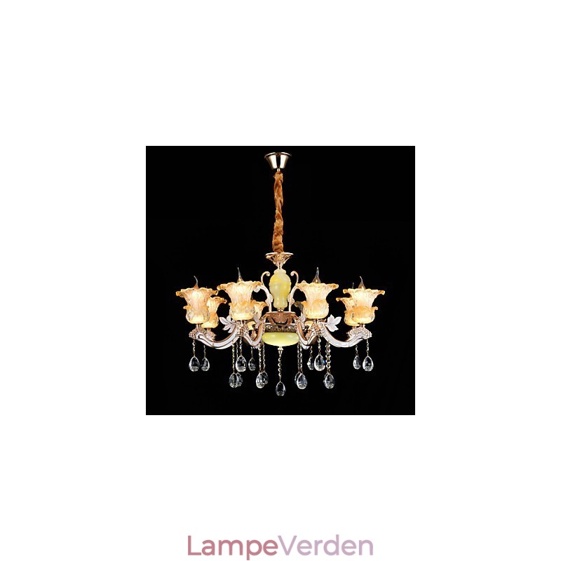 Moderne moderne traditionel klassisk zinklegeringsfunktion til Crystal Mini Style metal pendellampe