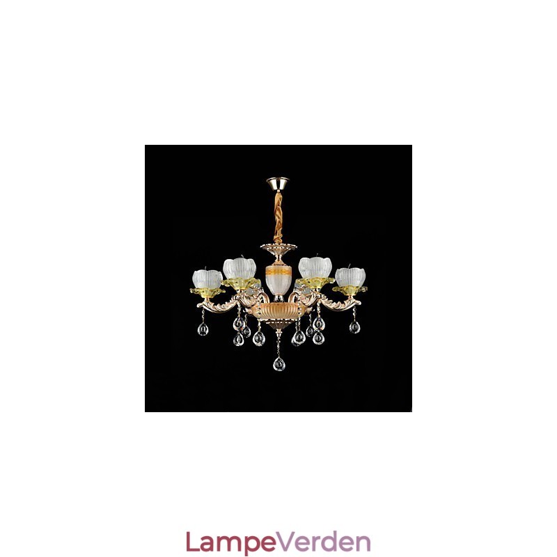 Traditionel klassisk zinklegeringsfunktion til Crystal Mini Style Metal 6 Bulbs lysekrone