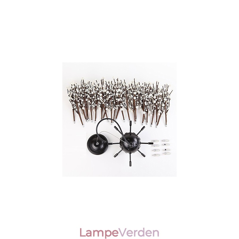 Moderne Lysekrone Fyrværkeri Vintage Smedejern med 8 lys Lysekrone Ø Pendelbelysning Loftslys