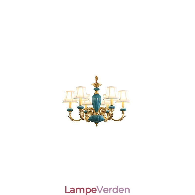 Alle kobber lysekrone Jade dekorative lysekrone