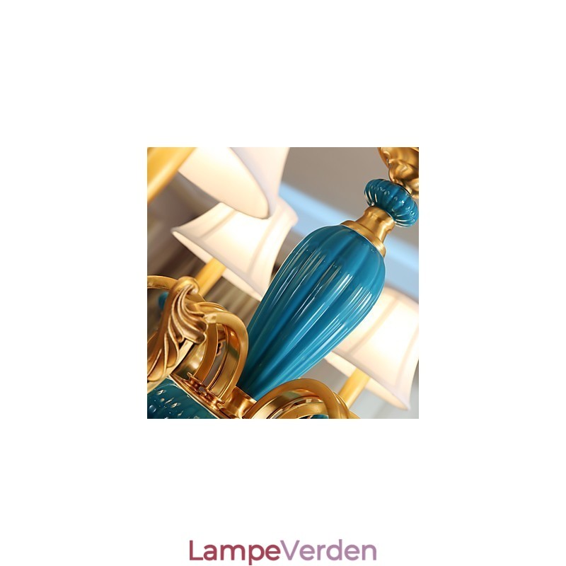Alle kobber lysekrone Jade dekorative lysekrone