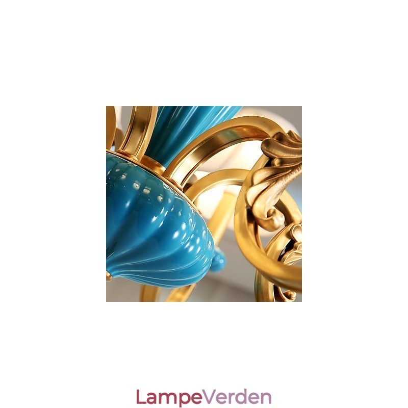 Alle kobber lysekrone Jade dekorative lysekrone
