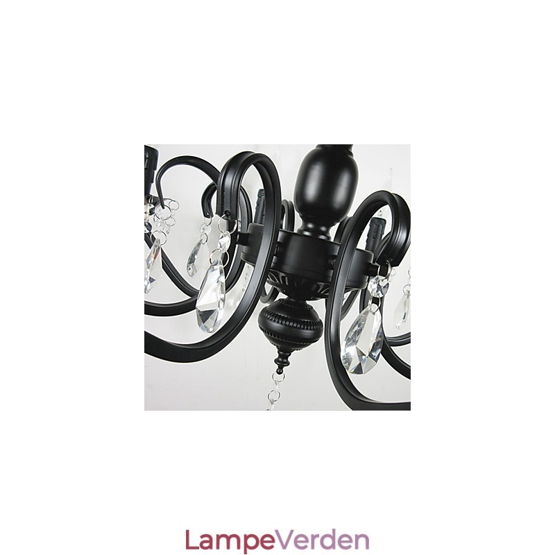 Lysekrone Enkel Krystaljern Stearinlys Dekoration Lamper Belysning