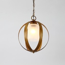 Loft Metal Amerikansk Industriel Stil Maleri Farve med Glas Europæisk Lysekrone Lampe Indendørs Dekorer Pendel Lampe