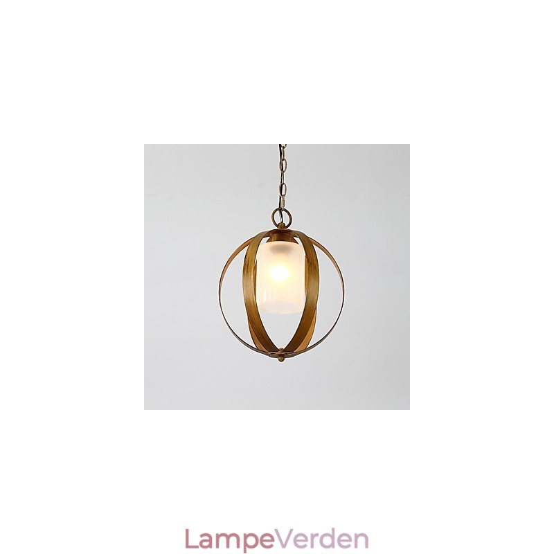 Loft Metal Amerikansk Industriel Stil Maleri Farve med Glas Europæisk Lysekrone Lampe Indendørs Dekorer Pendel Lampe