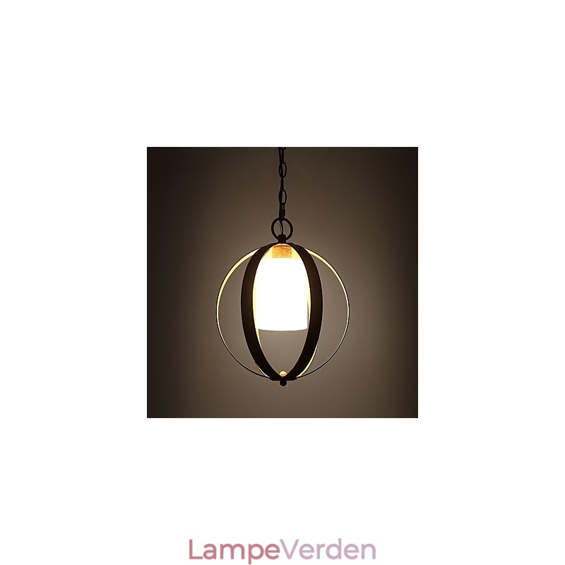 Loft Metal Amerikansk Industriel Stil Maleri Farve med Glas Europæisk Lysekrone Lampe Indendørs Dekorer Pendel Lampe