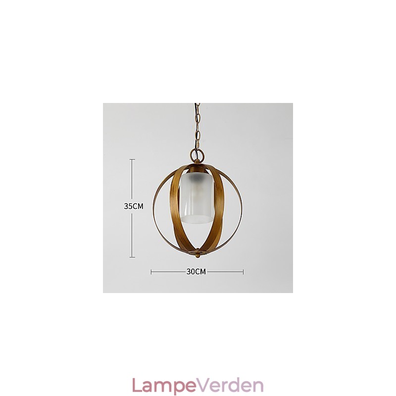 Loft Metal Amerikansk Industriel Stil Maleri Farve med Glas Europæisk Lysekrone Lampe Indendørs Dekorer Pendel Lampe