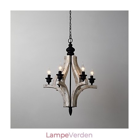 Vintage maleri funktion Mini stil træ bambus lysekrone lampe dekorere Pendant lampe Vintage maleri funktion Mini stil træ bambus lysekrone lampe dekorere Pendant lampe