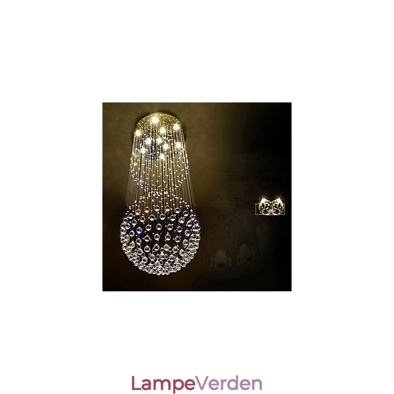 Krystal loft pendel lys indendørs lysekrone hjemme hængende belysning lamper armaturer