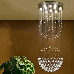 Krystal loft pendel lys indendørs lysekrone hjemme hængende belysning lamper armaturer